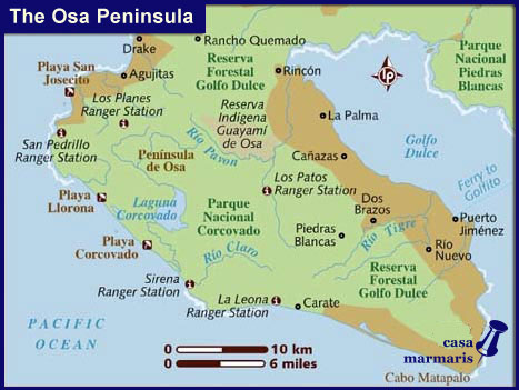 Map of Matapalo - Costa Rica